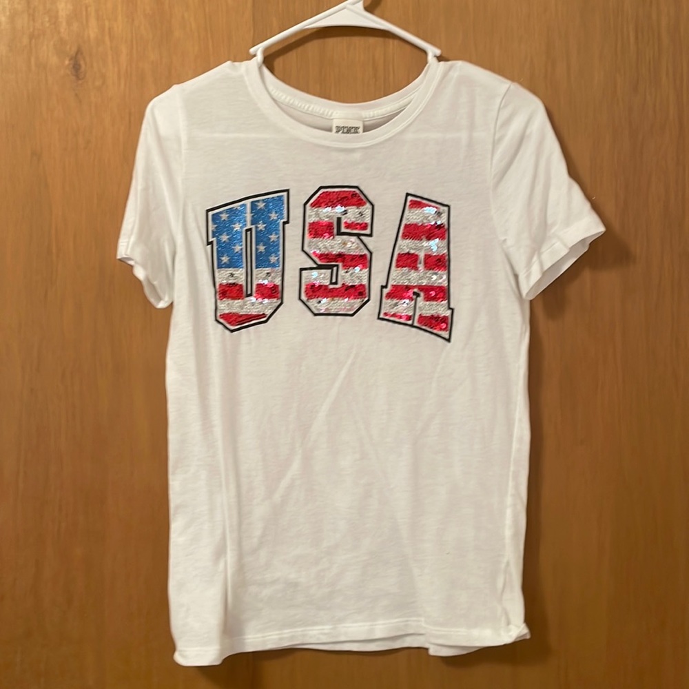 Pink USA Top